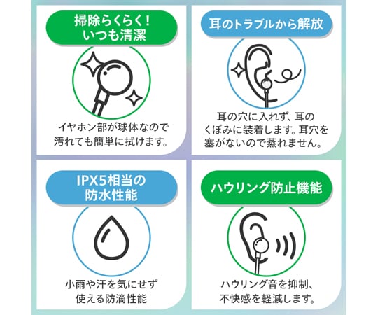 取扱を終了した商品です］窓口用軟骨伝導イヤホン 標準セット（薄藤
