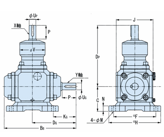 68-7150-15 KHK ベベルボックス L型 CBX-191LK 【AXEL】 アズワン