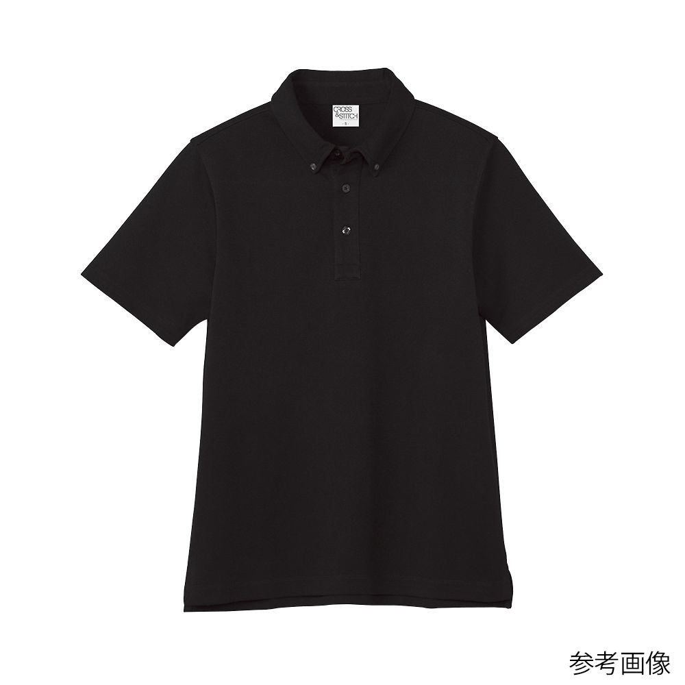 68-7410-35 ビズスタイル BD ポロシャツ ブラック S BSP265-S 【AXEL