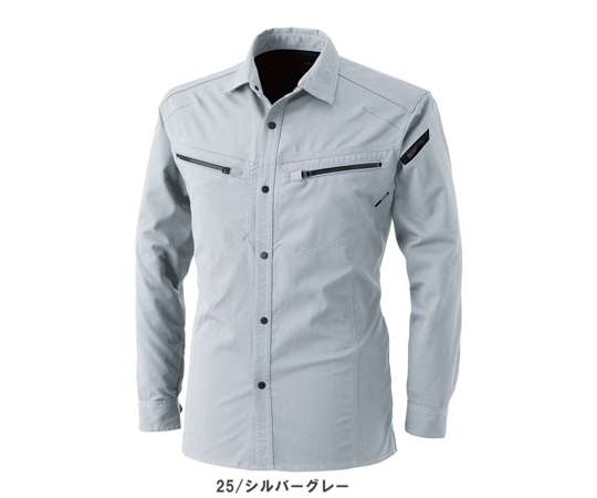 TIGHTBOOTH シルバーグレー 半袖ボタンシャツ Lサイズ 68-7412-08 LIGHTTECロングスリーブシャツ シルバーグレー 5L