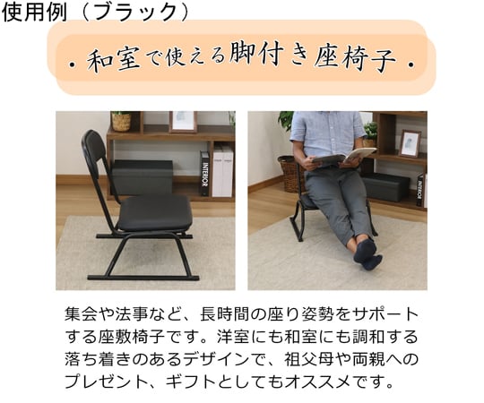 68-9390-50 楽座椅子 ロータイプ ブラック RCL-100 【AXEL】 アズワン