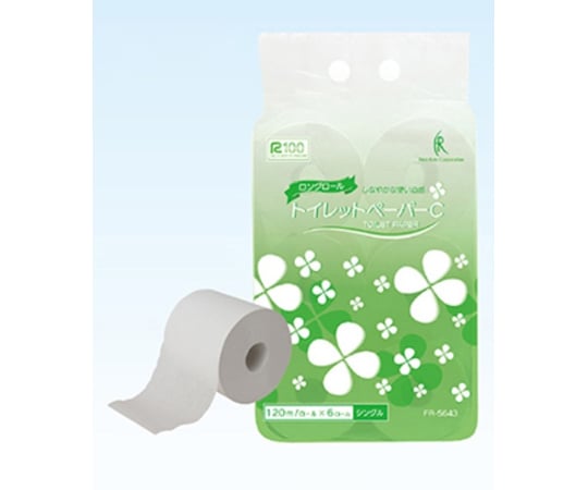 68-9393-54 トイレットペーパーC 1ケース（6ロール×12袋入） FR-5643