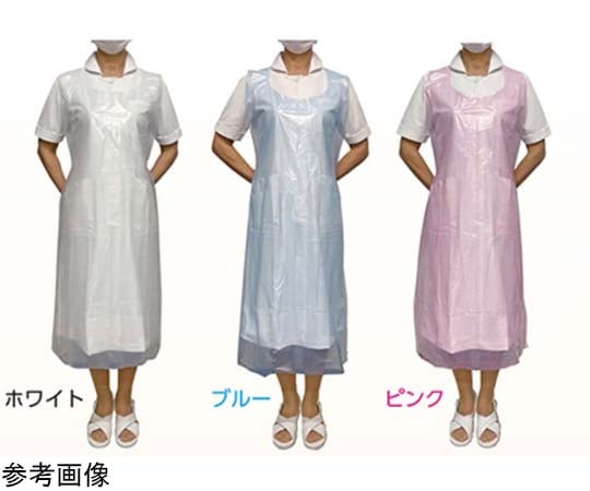 68-9396-38 PEエプロンN（袖なし）ブルー 1ケース（50枚×40箱入） FR