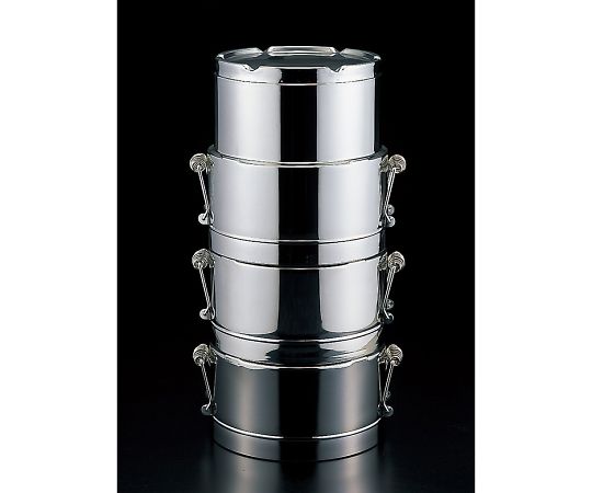 目盛付き二重食缶14L　クリップ付き 目盛付二重食缶(クリップ付) 14L