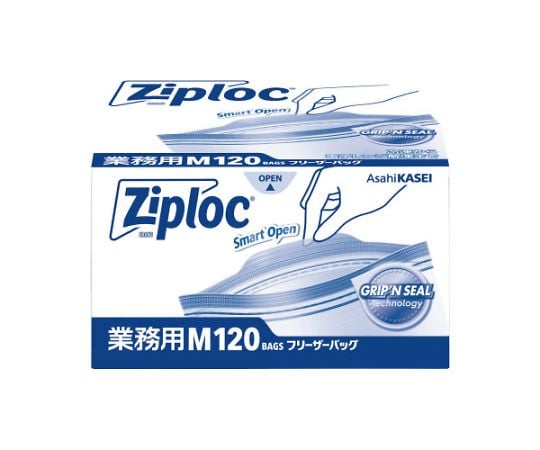 68-9504-35 業務用ジップロックフリーザーバッグ M 120枚入 116243