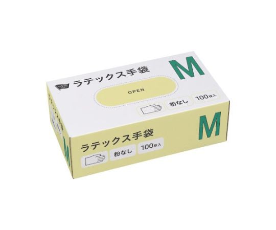 現在受注を停止している商品です］68-9519-08 ラテックス手袋 粉無 M