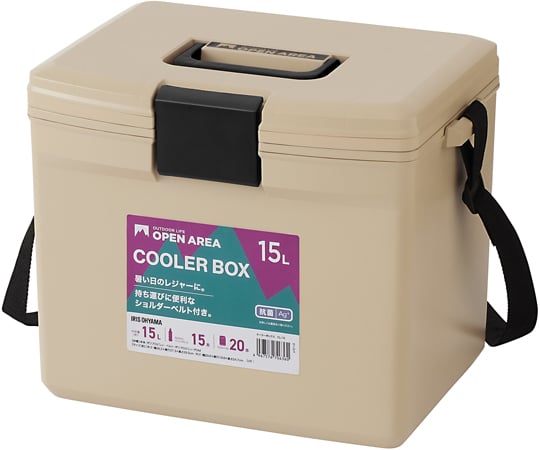 68-9527-57 クーラーボックス ベージュ 容量15L CL-15 【AXEL】 アズワン