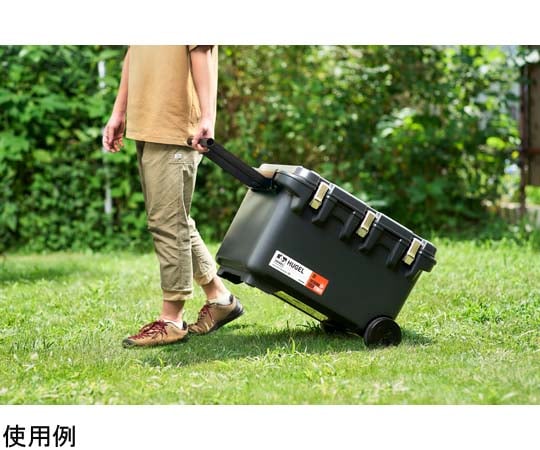 68-9527-62 HUGEL 真空断熱クーラーボックス 60L チャコールグレー