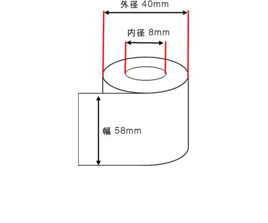 69-0406-59 感熱ロール紙 幅58mm 5巻入 SP5840CL8X5 【AXEL】 アズワン