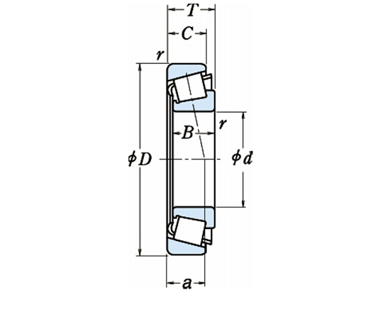 69-0489-15 日本精工（NSK） 単列円すいころ軸受 30315 【AXEL】 アズワン