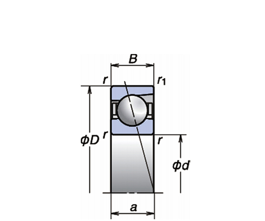 アキュスペア　14lbs 69-0508-89 日本精工（NSK） 高精度アンギュラ玉軸受（万能組合せ