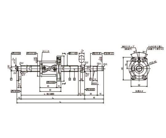 69-0541-93 日本精工（NSK） 標準ボールねじ（軸端完成品) 小型機器用