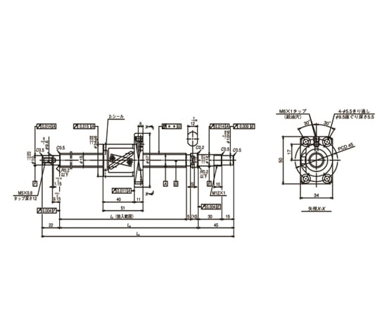69-0541-93 日本精工（NSK） 標準ボールねじ（軸端完成品) 小型機器用