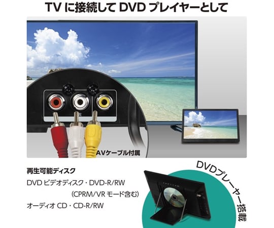 TVチューナー内蔵ポータブルDVDプレーヤー 14インチ ゲオオリジナル】テレビチューナー内蔵ポータブルDVD買って夢