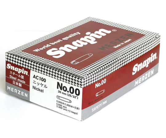 69-0939-56 スナッピン 安全ピン シルバー 31mm 1箱(3000本入