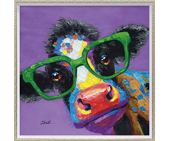 オイル ペイント アート「カラフル オウル（Mサイズ）」 オイル