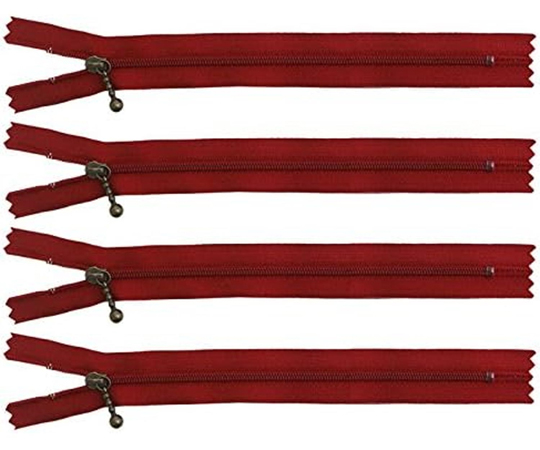 69-1180-59 ポーチ用コイルファスナー 20cm エンジ 10本入