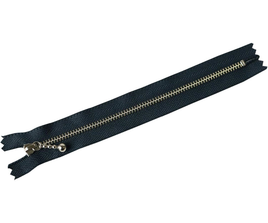 69-1186-46 玉付ファスナー 金具・シルバー 16cm 各1本入10色