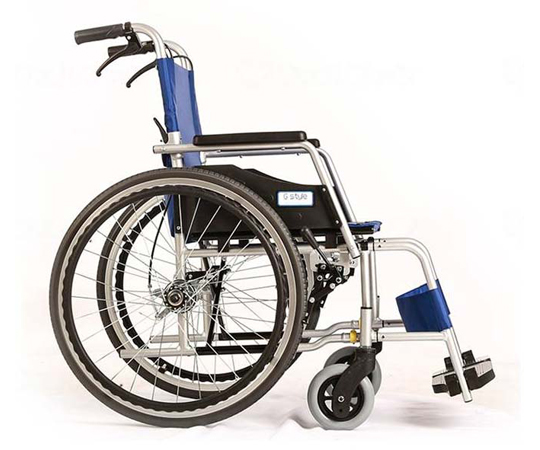 69-1203-60 G style車いす自走型 ブルー 座幅40cm J-101 【AXEL