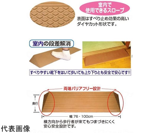 楽天市場】スロープ シンエイテクノ 屋外用 76cm幅 硬質ゴム製