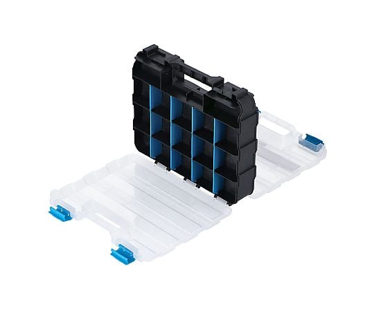 69-1244-21 両面 パーツケース ブルー PAME-706 サイズ：約幅320×奥行