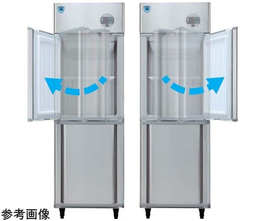 1ドア冷蔵庫 69-1321-98 インバータ制御両開き扉冷蔵庫 W625×D814×H1905mm 201CD-D