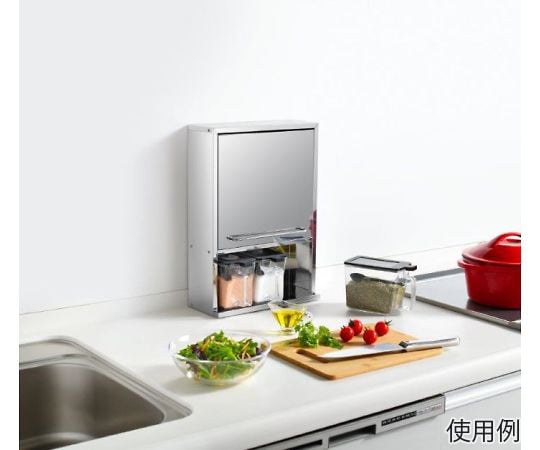 69-3105-60 ステンレススパイスストッカー2段 ワイドミラー UC
