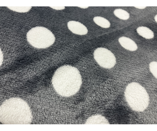 ふわもちフランネルキッチンマット ドット 45×180cm グレー
