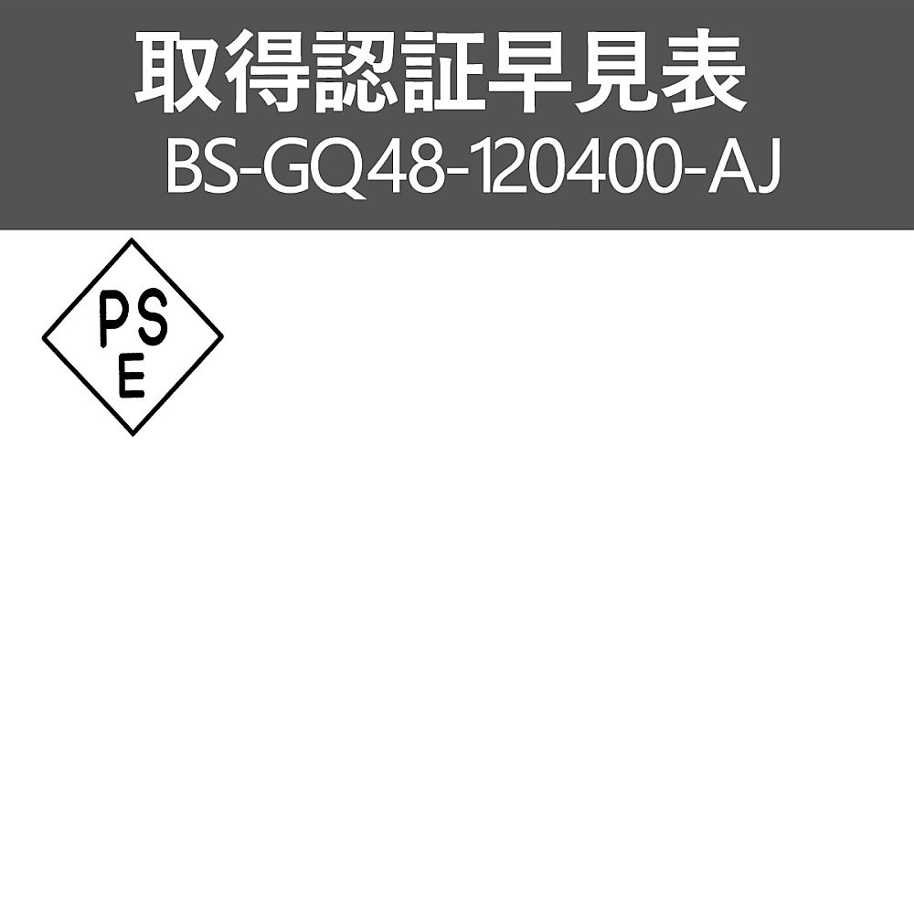 69-3820-89 ACアダプター 12V 4A BS-GQ48-120400-AJ 【AXEL】 アズワン