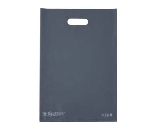 69-3826-81 手提げポリ袋ソフト型 ダークグレー 25×40cm 100枚入