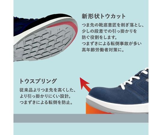 69-5504-49 JSAA A種認定 バンドタイプ セフティスニーカー G4595