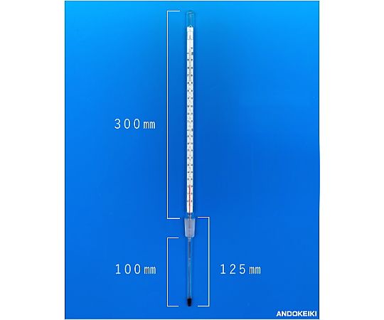 69-5714-31 共通スリ合せ付二重管温度計 赤液 0～200℃ 肩下 125mm 一般