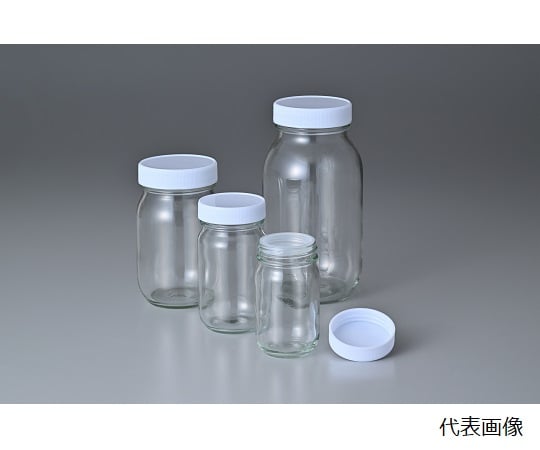 69-5715-75 ガラス容器 樹脂キャップ・中栓付 1箱（100本入） M-70