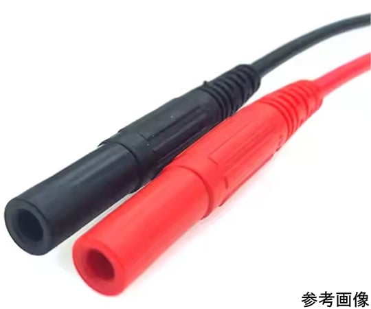 69-5905-72 バナナプラグ オス-メス延長コード 黒 S407A-S408C