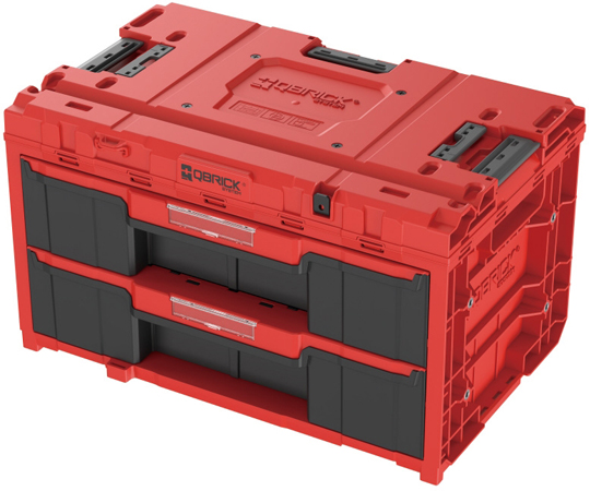 超耐久性引き出し式ツールボックス レッド QBRICK