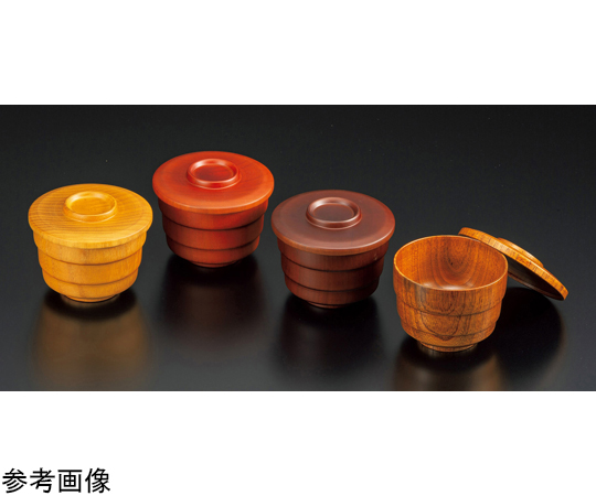 木製・蓋付飯椀 ダークブラウン 蓋のみ　30057