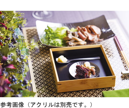 ひのき細密膳 長角（大）七宝　38140