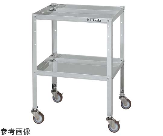 ステンレススペシャルワゴン（SUS430/ナイロンウレタン車/スチール金具仕様）W540×D450×H740mm　SR4-5472NU