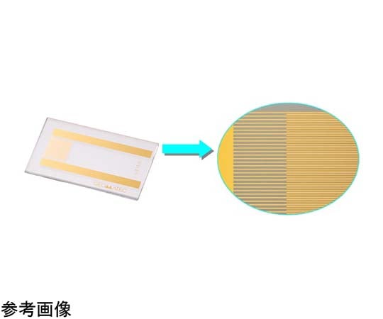 69-6410-82 くし形電極 ITO膜エッチング 20×12mm 厚み：0.7mm 1枚