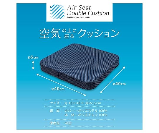 クッション　ラージ4点　ワイド1点 69-6419-38 エアーシートダブルクッション 約40×40×（厚み）5cm 【AXEL