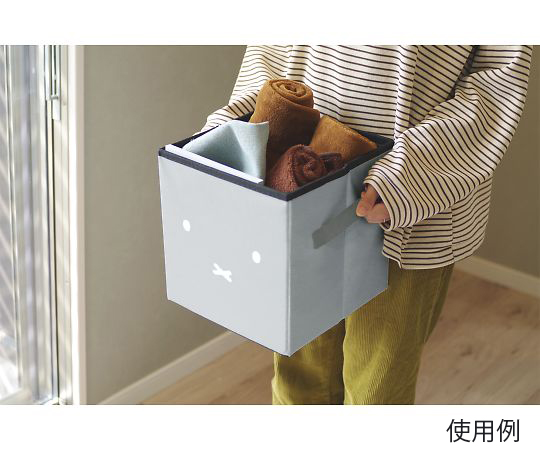 69-7227-63 収納ボックス 収納できるスツール ミッフィー 布 フタ付き