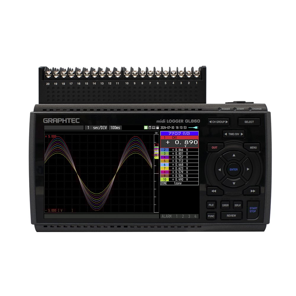 69-7682-17 データロガー本体と20ch高耐圧高精度ネジ端子の