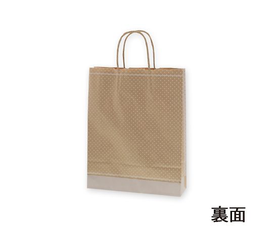 手提げ紙袋 25チャームバッグ ピンドット WH MS1 50枚　003276844