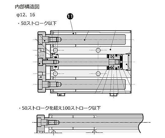69-8205-86 ガイド付きシリンダ すべり軸受 STG-M-16-100-T3V-H 69-8205-86 ガイド付きシリンダ すべり軸受 STG-M-16-100-T3V-H