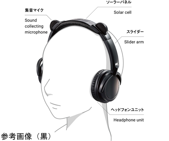 69-8254-97 ソーラー充電式ヘッドフォン型集音器「Estus（エスタス
