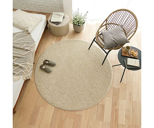 69-8551-83 ラグ Mルネ 90×90cm ベージュ 13139894 【AXEL】 アズワン