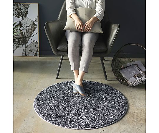 上品58×90ペールグレー　ブルー　密仕上がりメダリオン　トルコヴィンテージラグ トライバルメダリオン柄ラグ | ヴィンテージ風グレー&ブルー