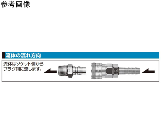 69-8612-51 ハイカプラ（プラグ）ステンレス鋼 R3/8オネジ取付用 30PF