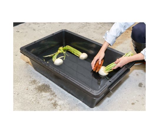 69-9286-57 トラ舟40Lブラック（角型・再生原料使用） PSB40-BK 【AXEL