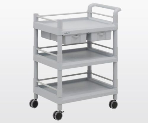 【組立】ナビス(アズワン)7-1085-04モバイルストレージカート３段（枠付）７０５×４４７×９２０【1個】(as1-7-1085-04)